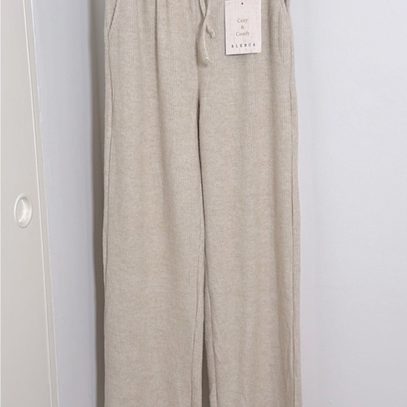 NWT Wide Leg Sweater Pants | Oatmilk - Picture 2 of 3